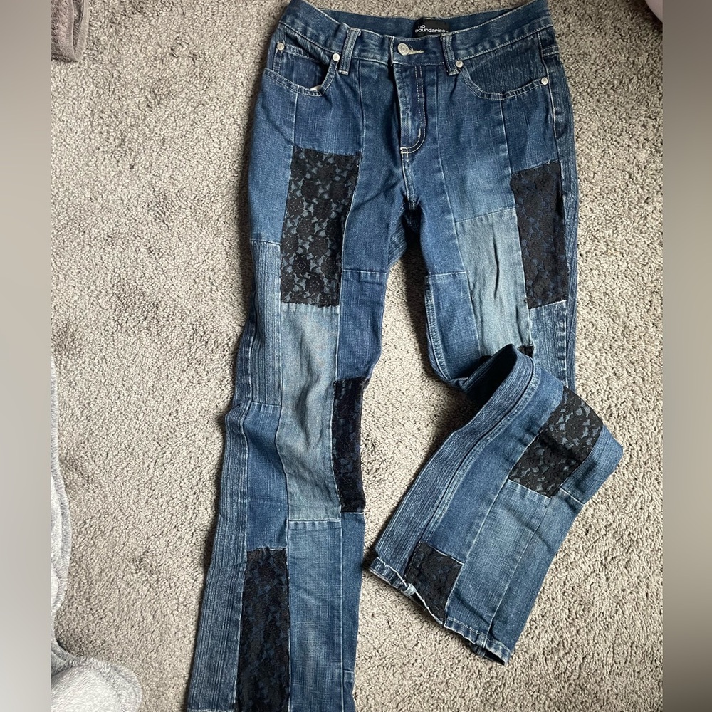 Patchwork Flare Jeans